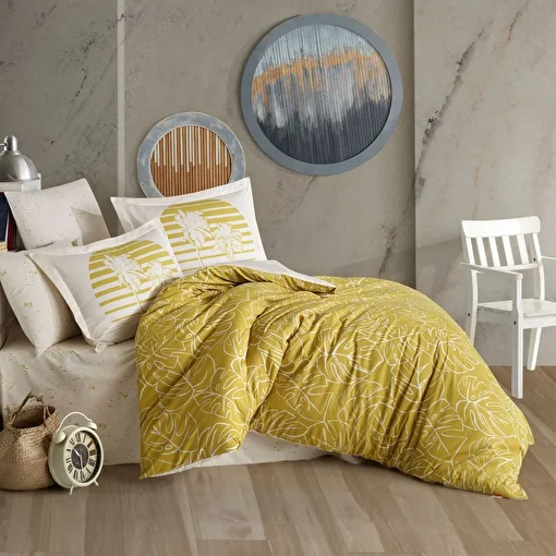 Picture of Hobby Eva Mustard - Ranforce Double Duvet Cover Set