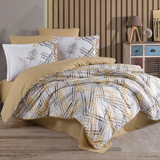 Picture of Hobby Irma Beige - Ranforce Double Duvet Cover Set