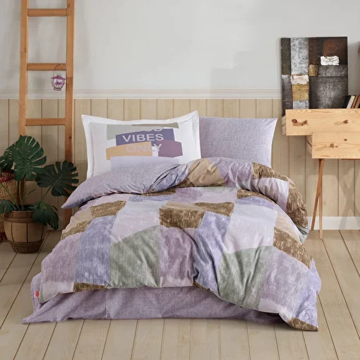 Picture of Hobby Bermuda Lilac - Poplin Studio Single Duvet Cover Set
