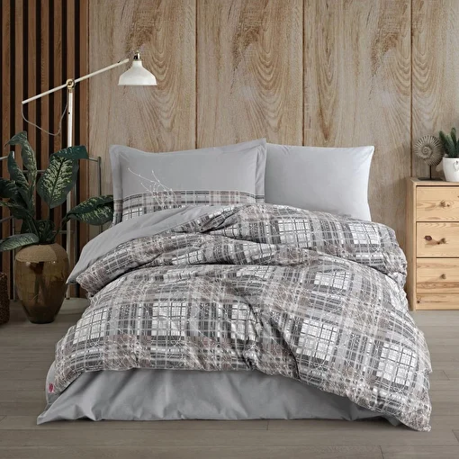 Picture of Hobby Lucia Gray - Poplin Studio Single Duvet Cover Set