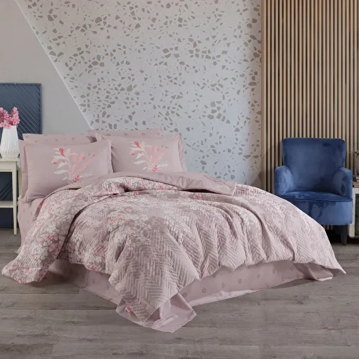Picture of Hobby Serena Brown - Double Ranforce Quilted Duvet Cover Set