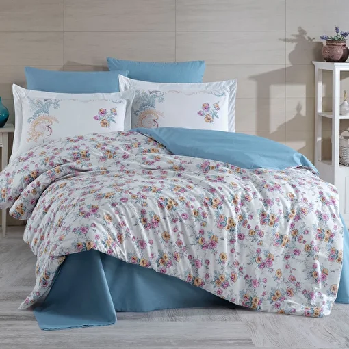 Picture of Hobby Gloria Blue - Ranforce Double Duvet Cover Set