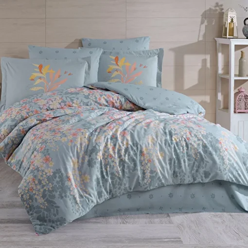 Picture of Hobby Serena Blue - Ranforce Double Duvet Cover Set