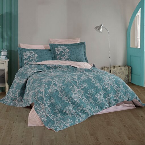Hobby Dream Turkuaz - Çift Kişilik Poplin Kapitone Nevresim Takımı. ürün görseli