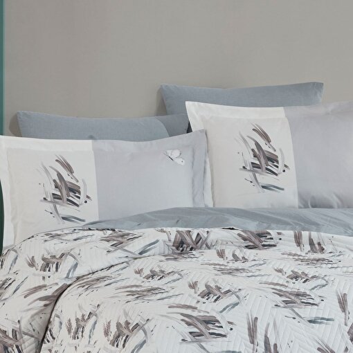 Hobby Estate Taş - Çift Kişilik Poplin Kapitone Nevresim Takımı. ürün görseli