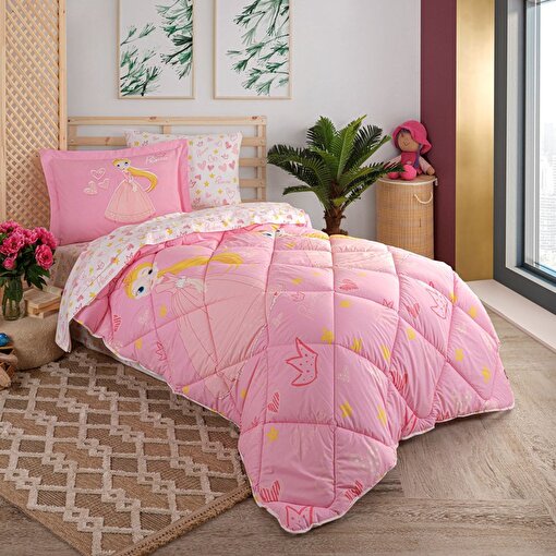 Hobby Prenses Pembe -  Poplin Studio Tek Kişilik Uyku Seti. ürün görseli