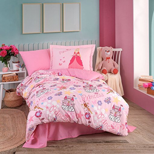 Picture of Hobby Prenses Pembe - Ranforce Tek Kişilik Nevresim Takımı
