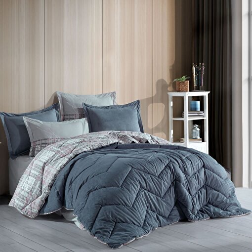 Hobby Comfort Yorgan Seti -Çift Kişilik - Lucia Gri. ürün görseli