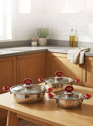 Hascevher Anemon 6 Pcs Omlet Tencere Seti. ürün görseli