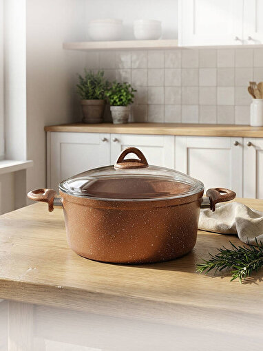 Hascevher Granit 24x11 cm Zambak Tencere Pyrex Cam Kapaklı. ürün görseli