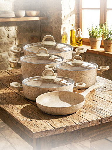 Hascevher Granit 9 Pcs Beren Set Cam Kapaklı - 20 - 24 - 30 Ten - 28 Kar - 28 Tav. ürün görseli