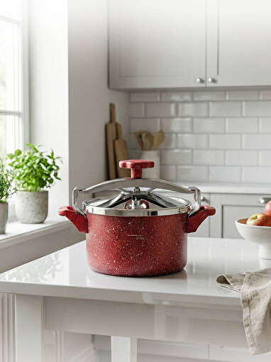 Hascevher Armoni 3,5 lt Granit Düdüklü Tencere Ø22 İndüksiyonlu	Renk: KIRMIZI   . ürün görseli