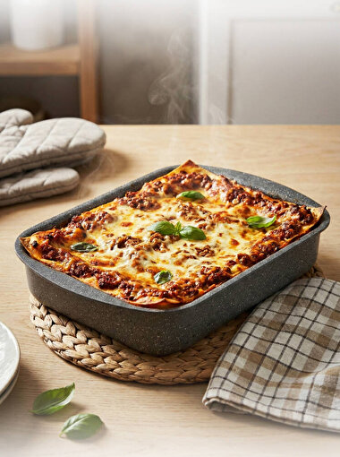 Hascevher Lavilla Prime Granit 25 cm Köşeli Tepsi. ürün görseli