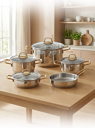 Hascevher Monna 9 Pcs Tencere Set (18/20/24 Ten/24 Karn/24 Tava). ürün görseli