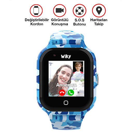 Wiky Watch 4S Mavi Kamuflaj. ürün görseli