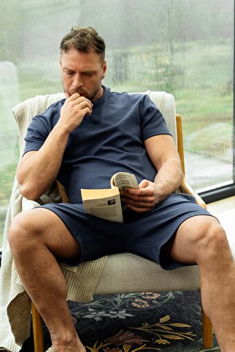 JOJOMIA Ira Pamuklu Erkek Şort - DENIM. ürün görseli