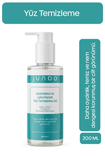 Aydınlatıcı & Leke Karşıtı Yüz Temizleme Jeli 200 ml — Alpha Arbutin, Panthenol & Terminalia Ferdinandiana. ürün görseli