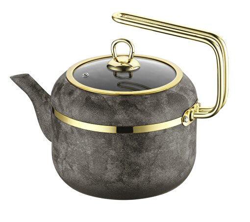 Royal Stone 2,5 Lt Yanmaz Yapışmaz Granit Çaydanlık Kumtaşı & Altın. ürün görseli