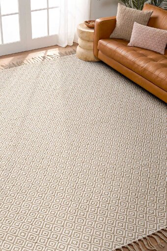 Koza Halı Natura El Dokuma Jüt Bohem Tarz Otantik Salon Oturma Odası Koridor Yatak Odası Natural Halı 00017A 200 x 290. ürün görseli