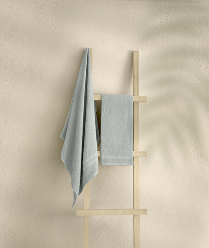 Picture of Koza Home Likya 100% Cotton Bordered Gray 2-Piece Dowry Towel Set 1006A 70 x 140 - 50 x 90