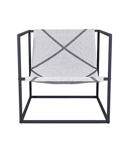 Koza Home Keyf Küp Berjer Bej Siyah B58582A 60 x 100 resmi