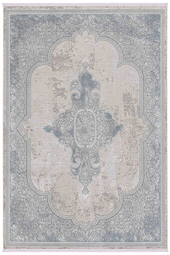 Picture of Koza Carpet Koza Hayad Arven Blue Carpet Living Room Sitting Room Bedroom Corridor Machine Carpet 27276E 80 x 150