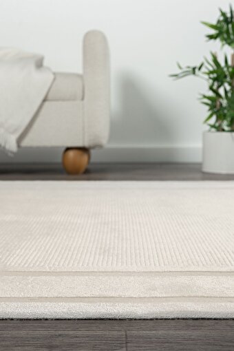 Picture of Koza Carpet Koza Premium Lara Cream Carpet A0251A Living Room Sitting Room Bedroom Corridor Machine Carpet 240 x 340