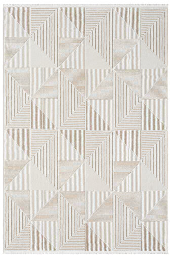 Picture of Koza Carpet Koza Hayad Helsinki A0923B Beige Living Room Sitting Room Bedroom Corridor Machine Carpet 200x290