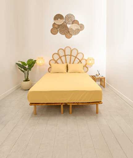 Koza Home Simena Lastikli Çarşaf Seti Pamuk Amber  9524A 160 x 200. ürün görseli