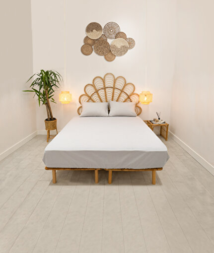 Koza Home Simena Lastikli Çarşaf Seti Pamuk Silver  9528A 180 x 200. ürün görseli