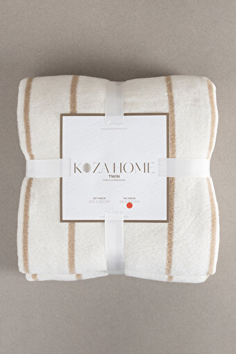 Picture of Koza Home Twin Blanket Soft Cotton Single Blanket Coffee Cream 150 x 200 5024A Single