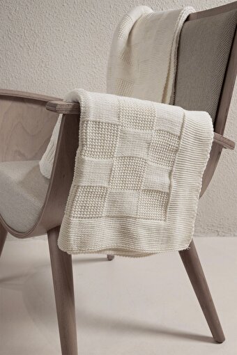 Picture of Koza Home Plaid Cream TV Blanket 130x170 15002 130 x 170