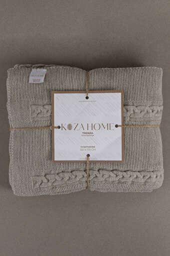 Picture of Koza Home Trenza Mink TV Blanket 130x170 15037 130 x 170