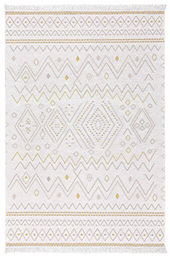 Picture of  Duo Cream Yellow Double Sided Washable Woven Rug 24247A 60 x 100