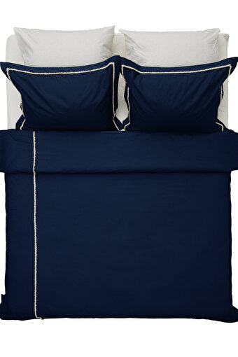 Picture of Koza Home Boho Fringed Blue Duvet Cover Set Double 200 x 220 7031A 200 x 220