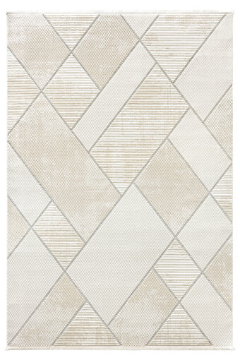 Koza Halı Lumina Krem Gri Tozumaz Salon Koridor Balkon Teras Bahçe Oturma Odası Halısı A0863A 80 x 150. ürün görseli