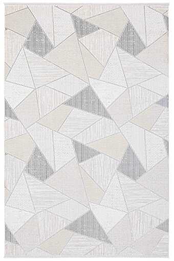 Picture of Koza Carpet Koza Hayad Gray Carpet Living Room and Sitting Room Bedroom Corridor Machine Carpet 51455D 80 x 150