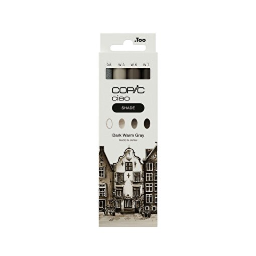 COPIC CIAO SHADE SET, DARK WARM GRAY, 4 PCS. ürün görseli
