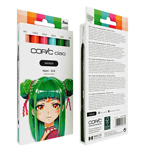 COPIC CIAO MANGA SET, NAMI, 6 PCS. ürün görseli