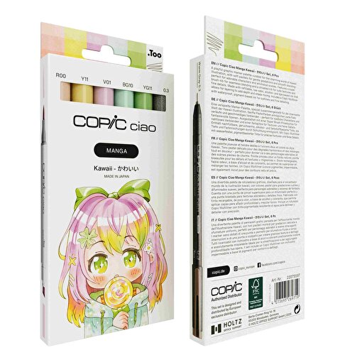 COPIC CIAO MANGA SET, KAWAII, 6 PCS. ürün görseli