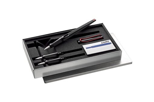 LAMY JOY DOLMA KALEM SETI 1 KLM+3 UC PARLAK SIYAH. ürün görseli