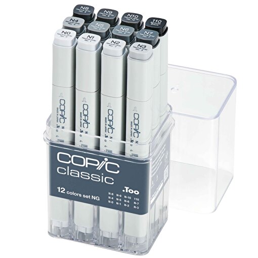 COPIC CLASSIC SET NEUTRAL GRAY (NG), 12 PCS. ürün görseli