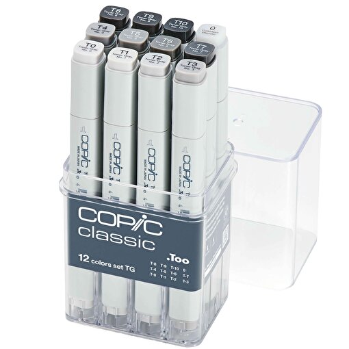 COPIC CLASSIC SET TONER GRAY (TG), 12 PCS. ürün görseli