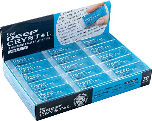 SERVE DEEP CRYSTAL ŞEFFAF SILGI 30 LU resmi