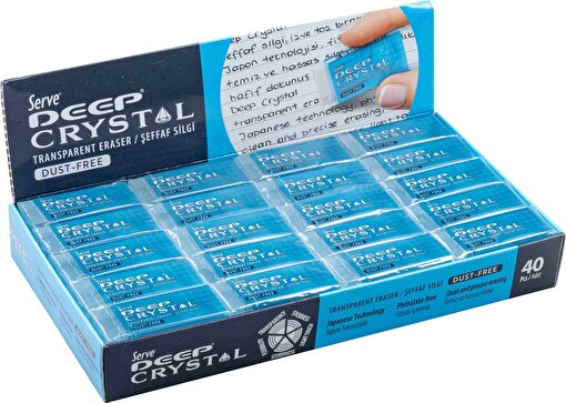 SERVE DEEP CRYSTAL ŞEFFAF SILGI 40LI resmi