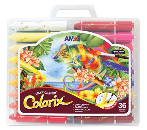 AMOS UCU BIR ARADA BOYA COLORIX 36LI PP KUTU resmi
