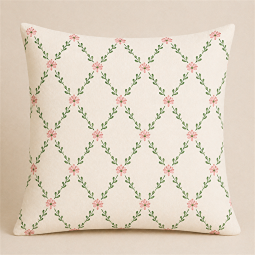 Markaev Green Maison Fleur Kırlent Kılıfı. ürün görseli