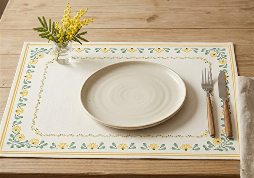 Picture of Markaev Blossom Yellow 6-Piece Placemat Set