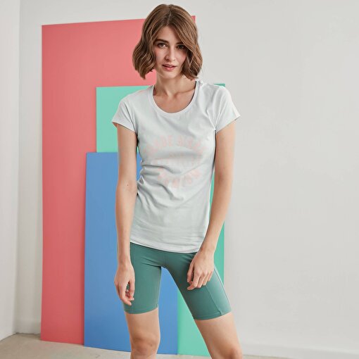 MoonSports Susan Kadın Baskılı  Tshirt,WHITE,M. ürün görseli