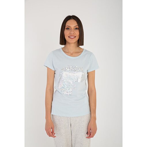 MoonSports Yalla Kadın  Tshirt,A MAVİ,L. ürün görseli